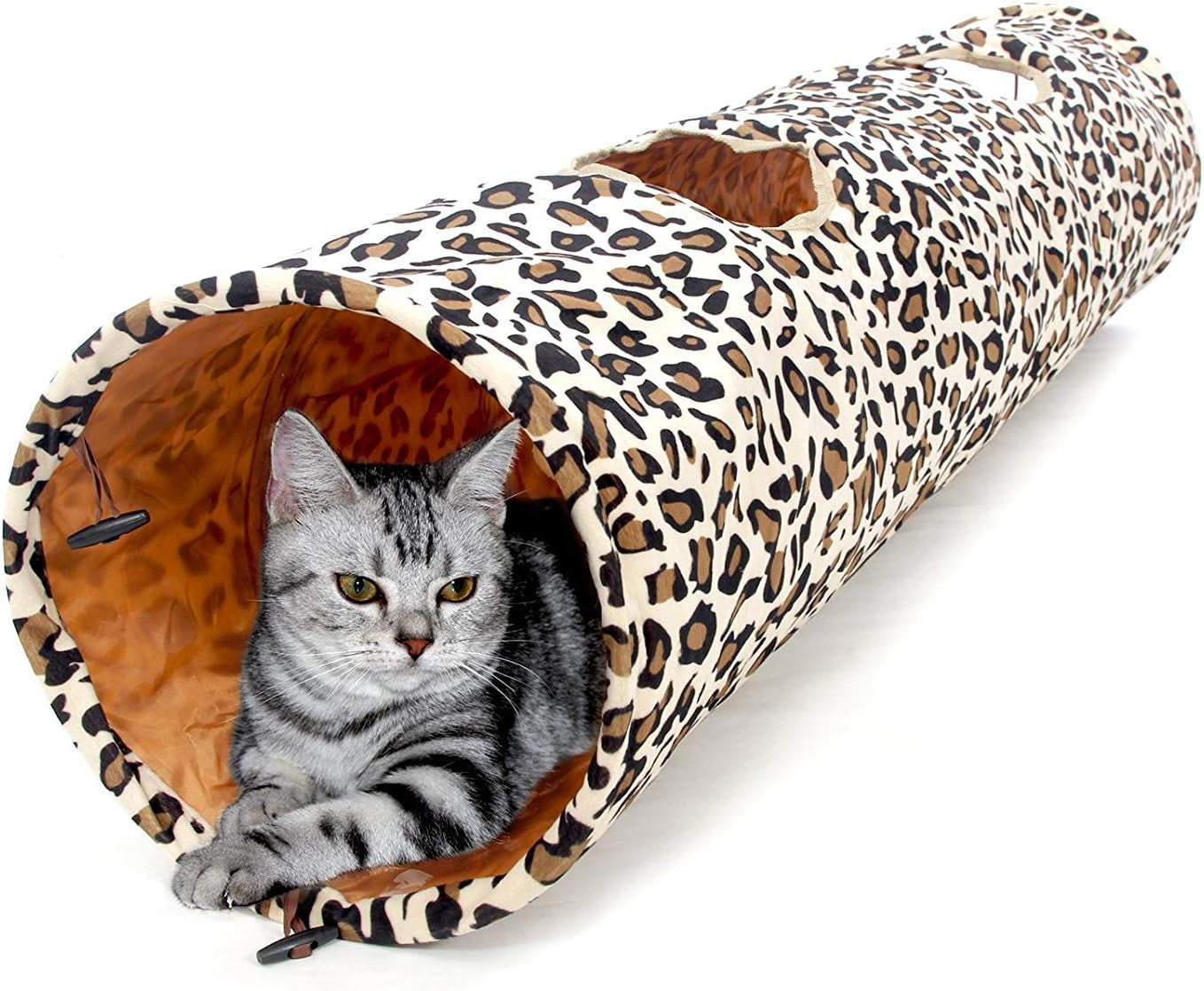 Extra Wide XL Collapsible Cat Tunnel for Large Cats and Rabbits - 51" x 12" with 12-Inch Diameter for Enhanced Playtime