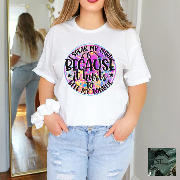 I Speak My Mind Because It Hurts To Bite My Tongue Checkered