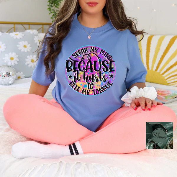 I Speak My Mind Because It Hurts To Bite My Tongue Checkered