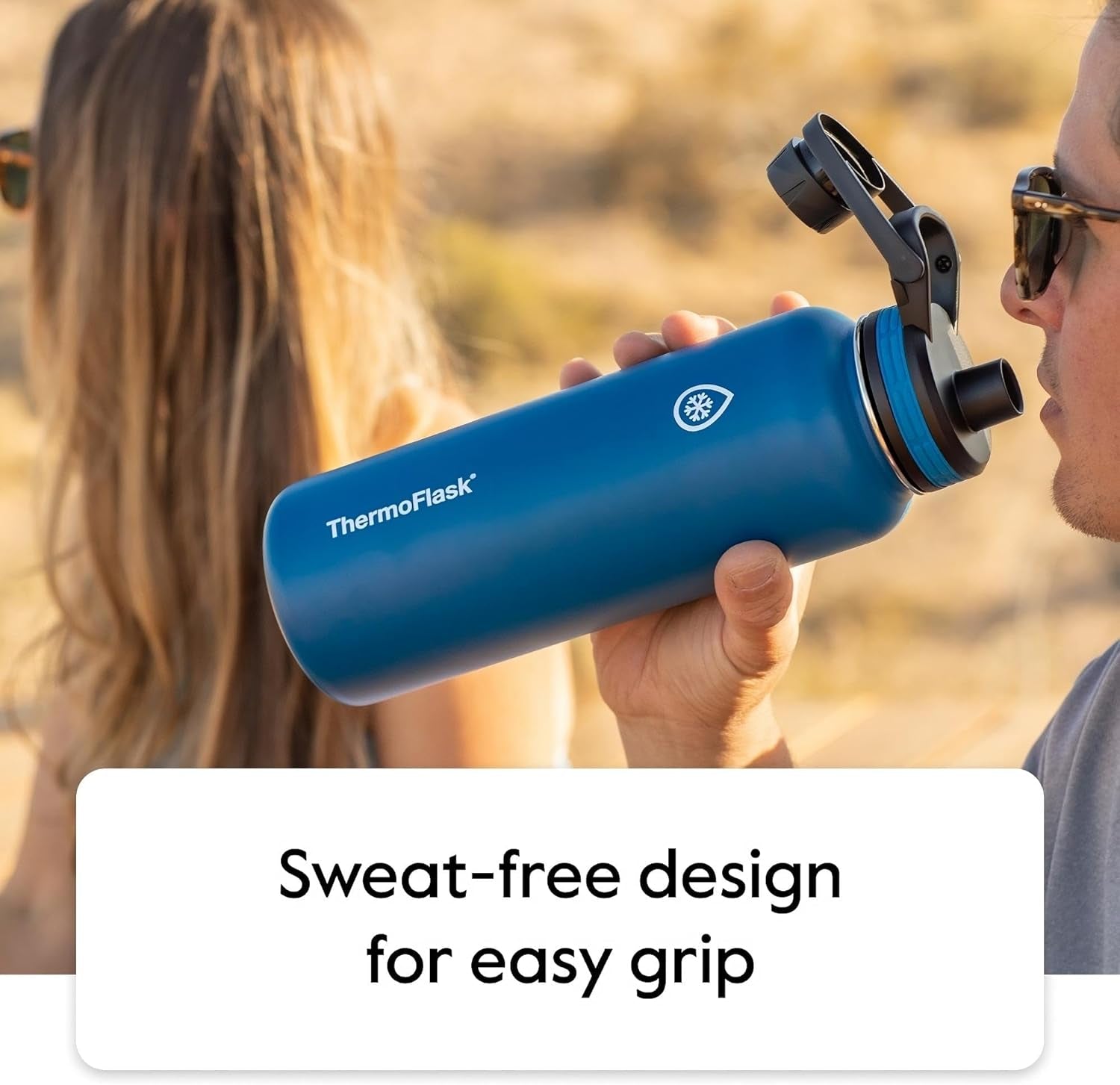 Insulated Stainless Steel Water Bottle with Chug and Straw Lids - 24 Oz, Cobalt - Leak-Proof, Dishwasher-Safe, Includes 2 Straws and 2 Lids