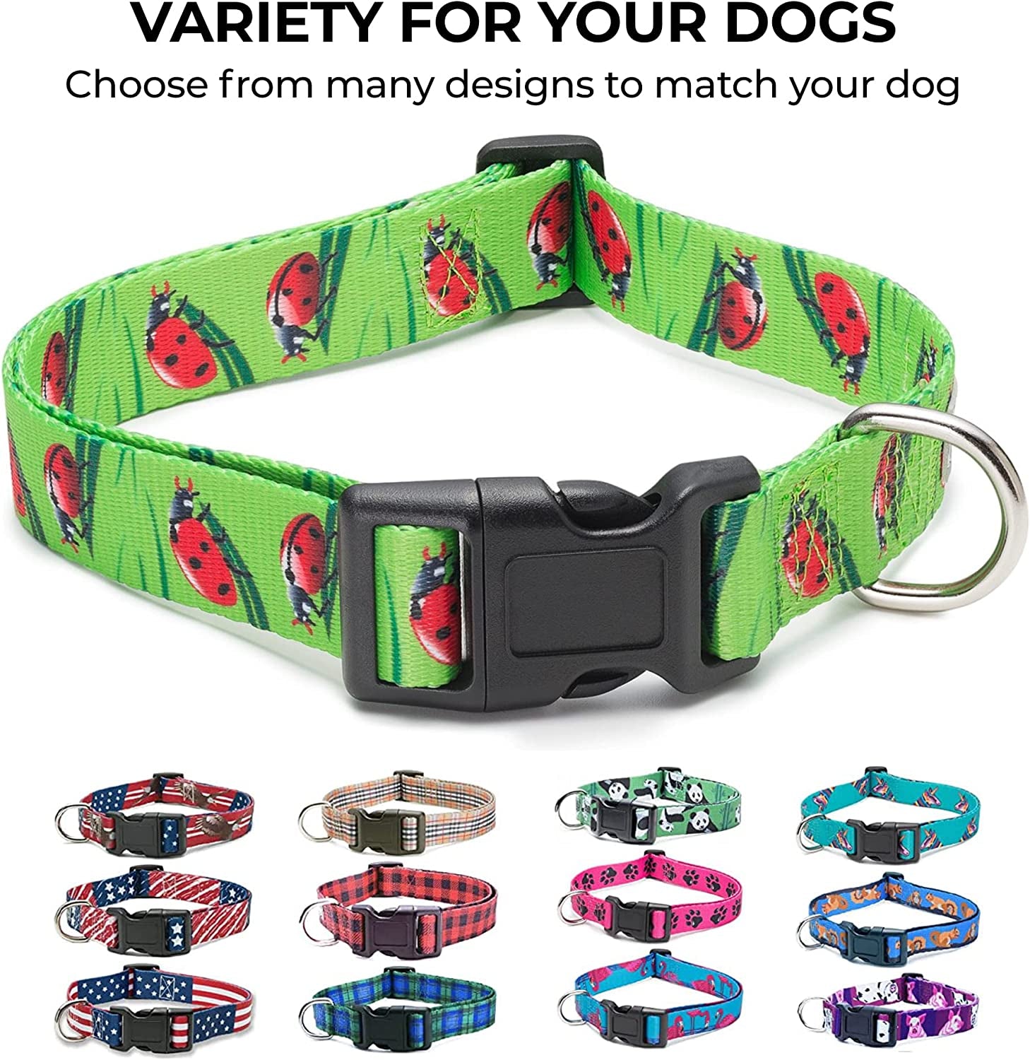 American Flag Dog Collar - Classic Design Available in Five Sizes (Small)