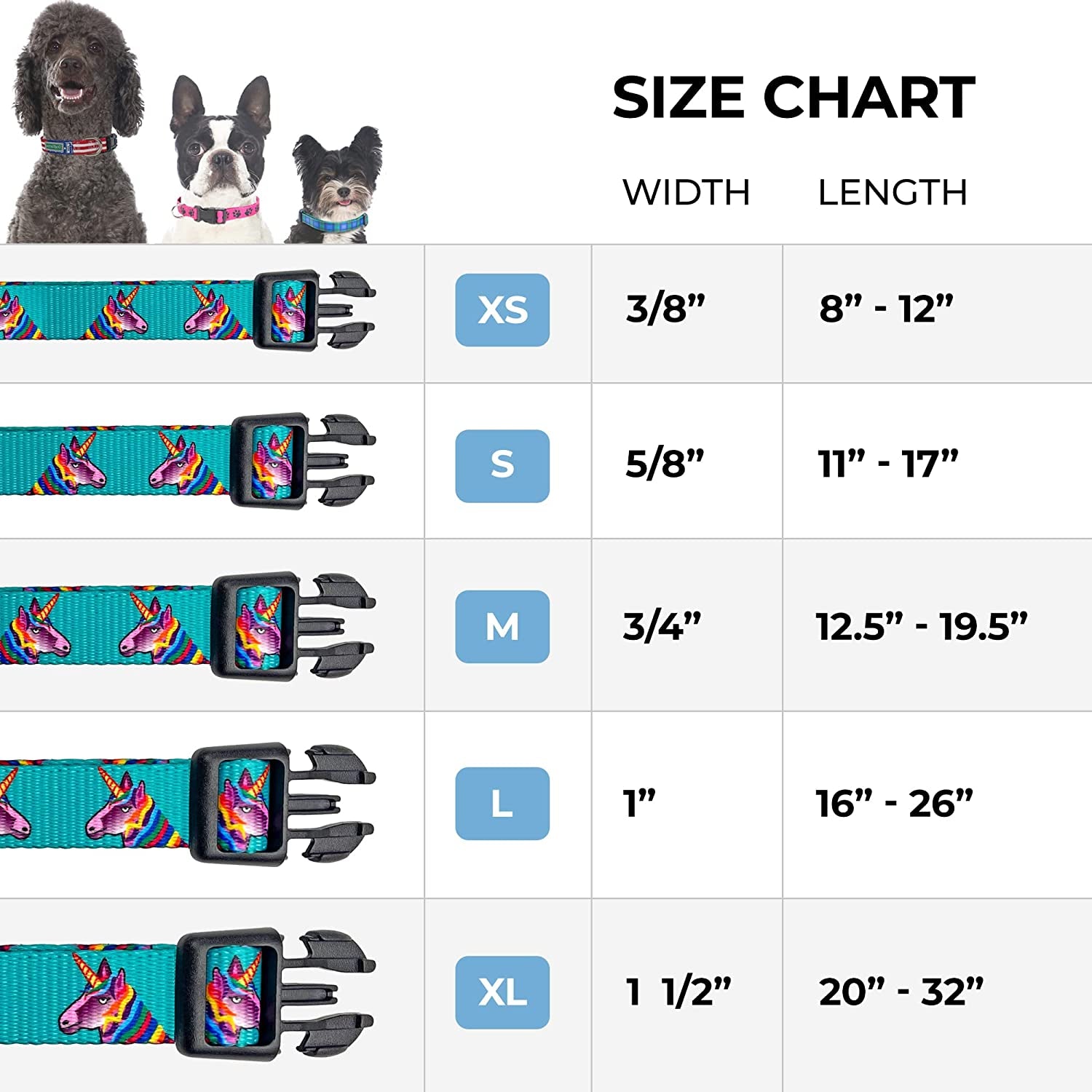 American Flag Dog Collar - Classic Design Available in Five Sizes (Small)