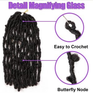 Butterfly faux Locs Crochet Hair- 12 inch